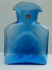 Vintage Blenko Blue Art Glass Double Spout Water Bottle Carafe Pitcher Mcm