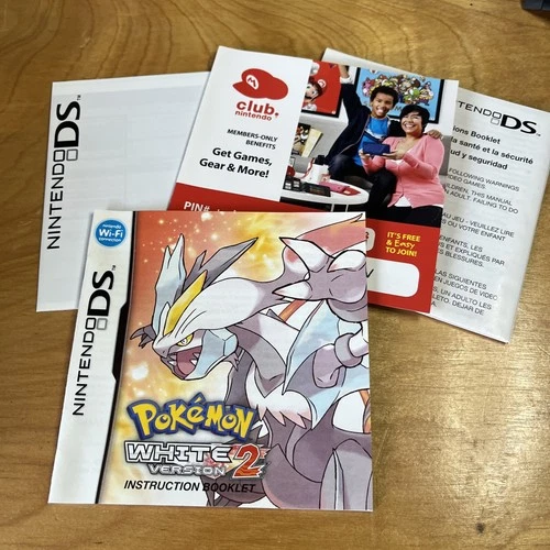 Nintendo DS Pokemon White Version 2 Only Manual. No game or case Authentic