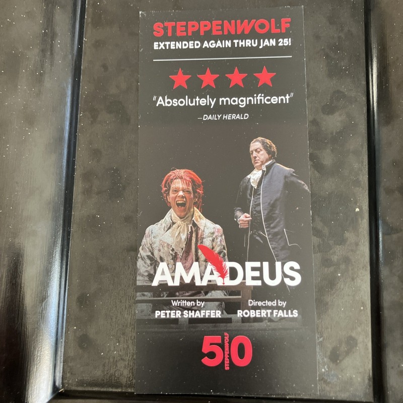Amadeus Flyer Mozart 2027 Tony Winner Wolfgang Robert Falls Steppenwolf Rare