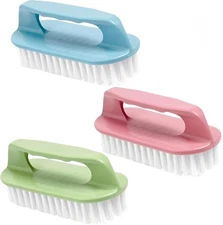 Scrub Brush 3-Pack: Heavy Duty Stiff Bristles for Sink, Tub, Carpet &