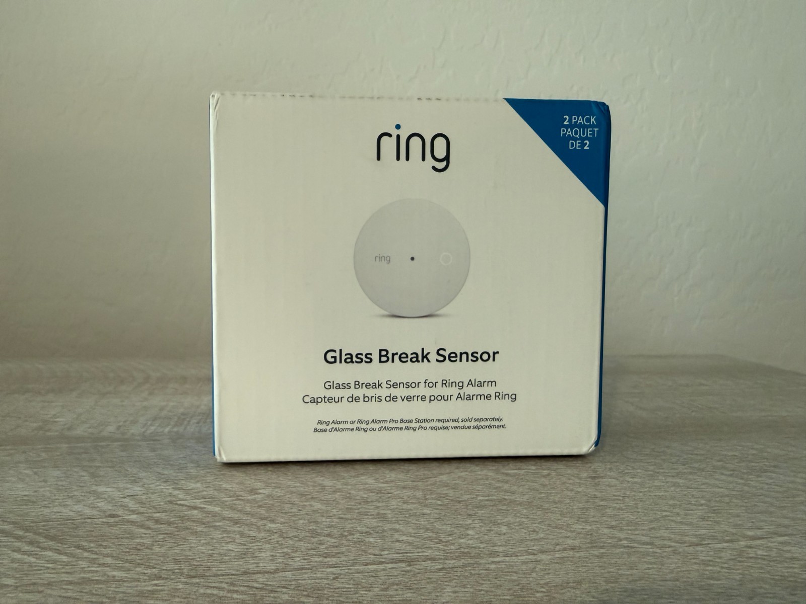 Ring Alarm Glass Break Sensor 2-Pack 4AG1S1-0EN0 Brand New Sealed