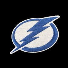 Tampa Bay Lightning Iron On Embroidery Patch, Tampa Bay Lightning NHL Patch