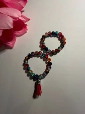 Handmade Beaded Bracelet – Boho Adjustable Jewelry – Gift for Her – Custom Color