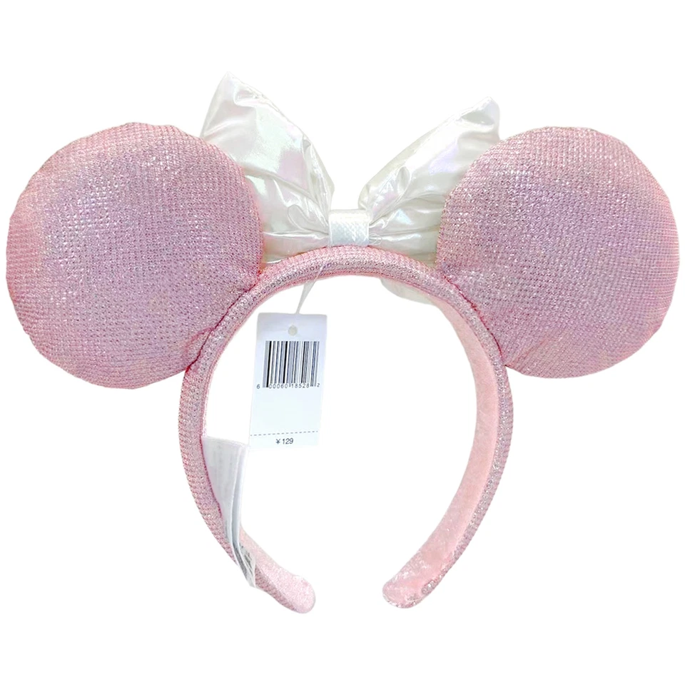 Disney Parks Tokyo Japan Pink White Ribbon Headband Minnie Ears Mickey Mouse - Image 3 of 4
