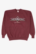 Vintage Burgundy Alaska Sweatshirt 1990s
