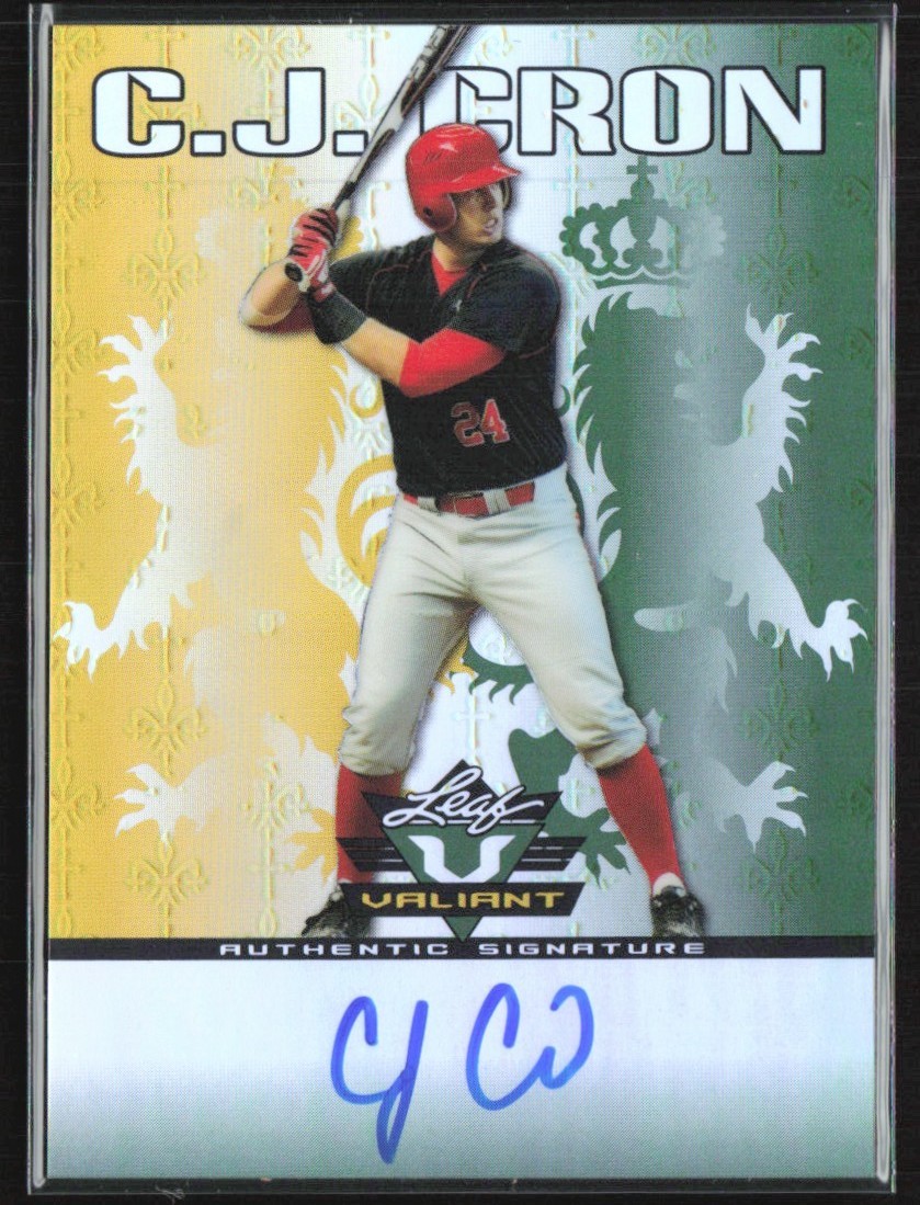 C.J. Cron 2011 Leaf Valiant Auto A #VA-CC1 Los Angeles Angels