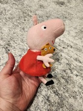 Peppa Pig Holding Teddy Bear Plush Ty Plush Stuffed Animal