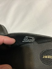 NATURALIZER Slip On Black Mules sz 9M Leather Upper Man Made In Brazil