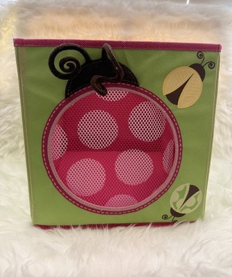 Target Circo 2012 Pink And Green Ladybug Storage Cube Bin Girls Room Decor