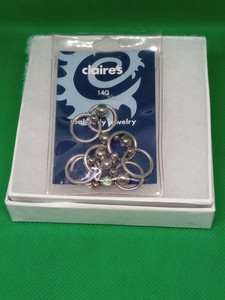 Claire's Real Body Jewelry Surgical Steel 7/16 14G 7 Piece 