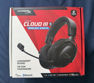 Never used HyperX Cloud III S Wireless Gaming Headset Black