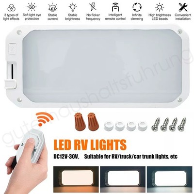 LED Deckenlampe Dimmbar Mit Fernbedienung Wohnmobil Innenraumleuchte 12V-30V Neu