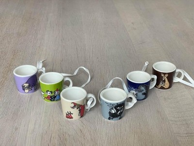 Arabia Moomin Mini Mug Ornament Set, 2nd Classics 6 pcs Finnish Collectibles