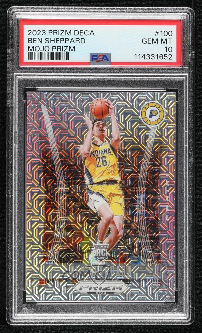 2023 Panini Prizm Deca Mojo 22/25 Ben Sheppard #100 PSA 10 GEM MT Rookie RC 12xy