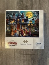 New 2024 Halloween HAUNTED HOUSE~Boardwalk Puzzle 1000 Pieces~Made in USA!