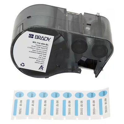 Brady M5-118-494-Bl Label/Ribboncartridge, Blue;White, 1Inw