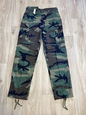 Vintage  NEW  US Military Woodland Camo Pants Trousers Medium-Long 32x34 NOS