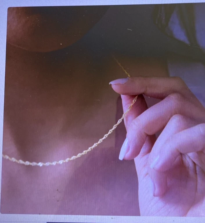 14K- 18'' GOLD -1ct ROUND CUT D/VVS1 DIAMOND- - Image 3 of 4