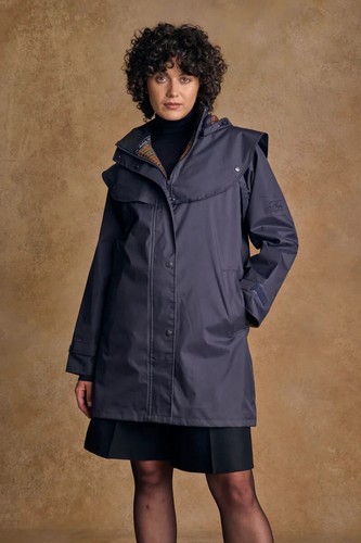 Jack Murphy Women's Cotswold Waterproof Jacket, Size 8, Navy Rain Coat, New $225