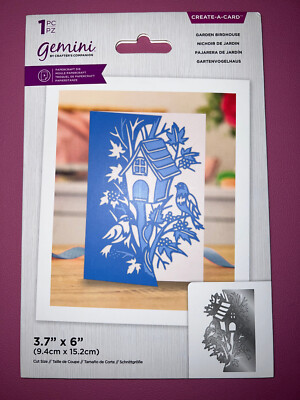 Crafters Companion Gemini 1 PC Garden Birdhouse Create A Card Die 3.7'' x 6''