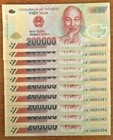 Vietnamese Dong 20 Million New ( 200000 x 100 Pcs) Vietnam VND 200,000 Used NOTE