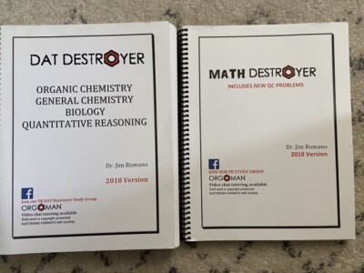 DAT Math destroyer and Science destroyer 2018