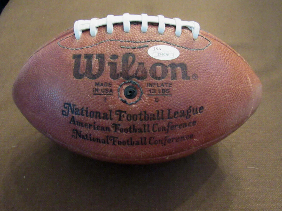 JOHNNY UNITAS BEST WISHES COLTS HOF SIGNED AUTO GUED ROZELLE WILSON FOOTBALL JSA - Image 4 of 4