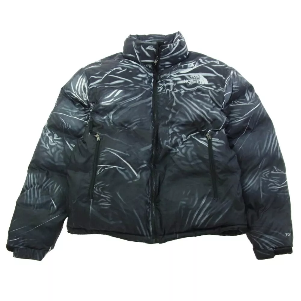 Veste Nuptse imprimée trompe loeil Supreme X THE NORTH FACE taille M gris ND02300I
