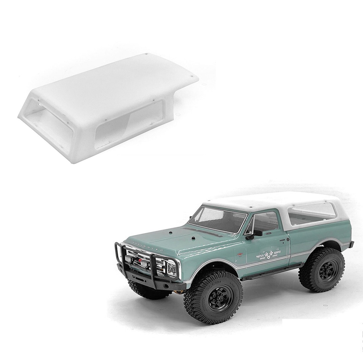 For SCX24 C10 RC Car Roof Top Shell Cover Pick-Up To SUV Modified Part