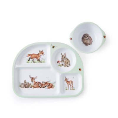 Royal Worcester Wrendale Designs Little Wren Tray & Bowl Set -Dishwasher Safe