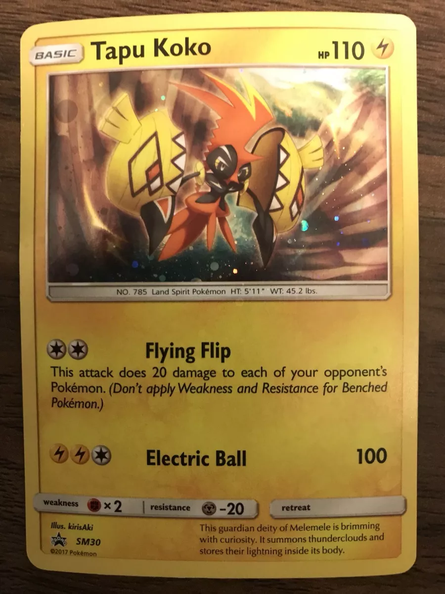 Pokemon Promo Holo Rare Tapu Koko SM30 