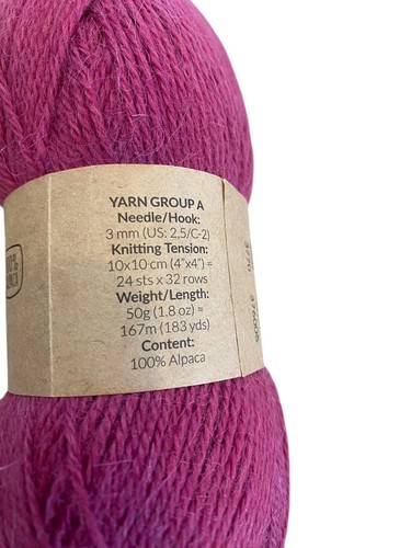 DROPS Alpaca Yarn 100% Alpaca Pink & White 8 Skeins 182 Yards Each - Picture 6 of 6
