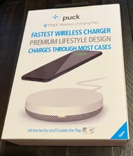 TYLT Puck Fast 10W Qi Certified Wireless Charging Pad for iPhone/Android - NEW 