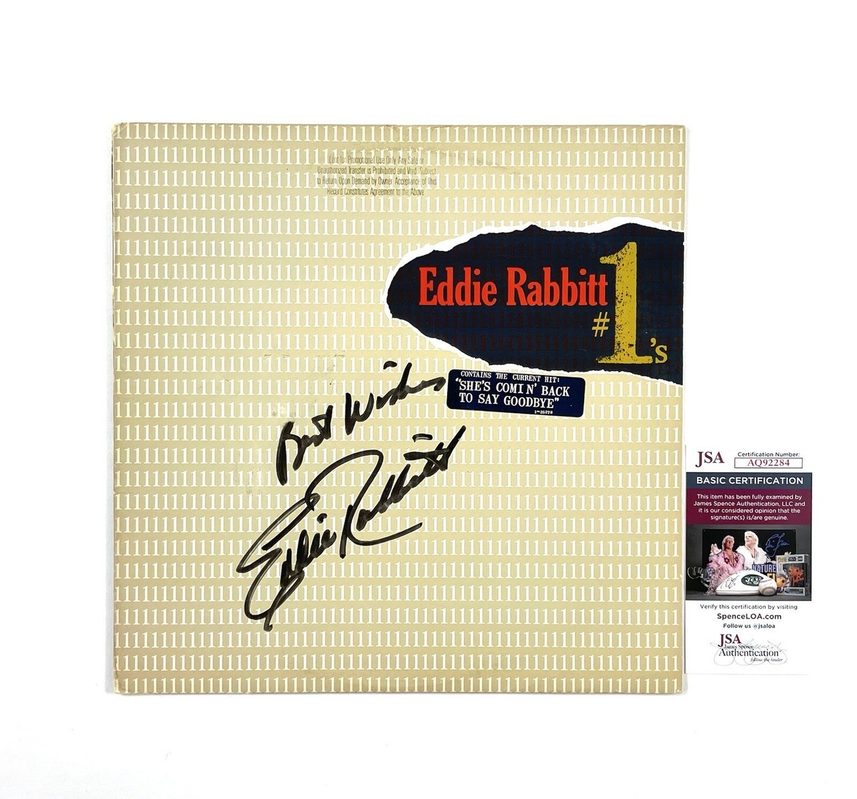 アート・デザイン・音楽 Eddie Rabbitt Autographed Tour Book Eddie Rabbitt Autographed #1's Vinyl Record Album Country Music
