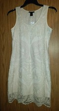 New w/tag Natural Shade Lace IT'S PINK Sz M Dress Polyester Cotton Lined Classy