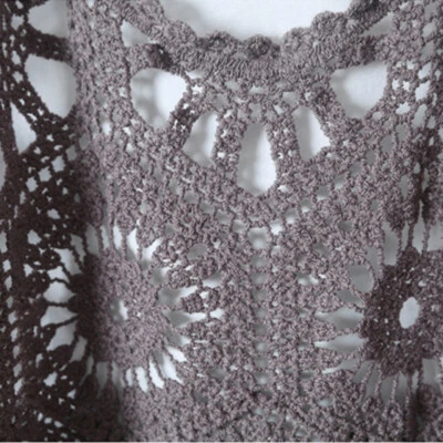 Ladies Tank Top Waistcoat Vest Crochet Hollow Out Jumper Wide Strap Loose Casual - Image 1 of 4