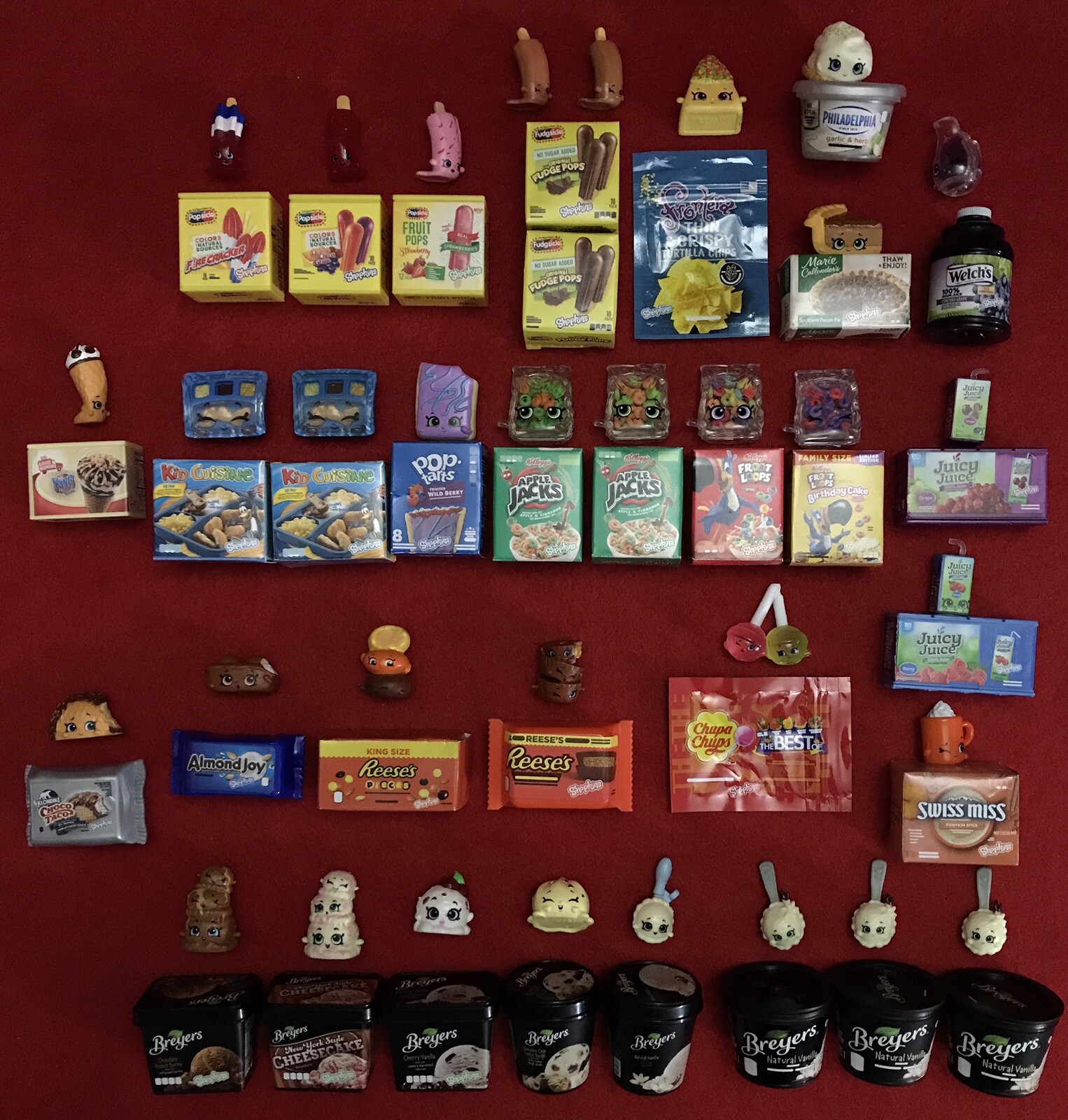 66pc (RARE PIECES ONLY) (33x) Shopkins Real Littles w/ (33x) Matching Containers