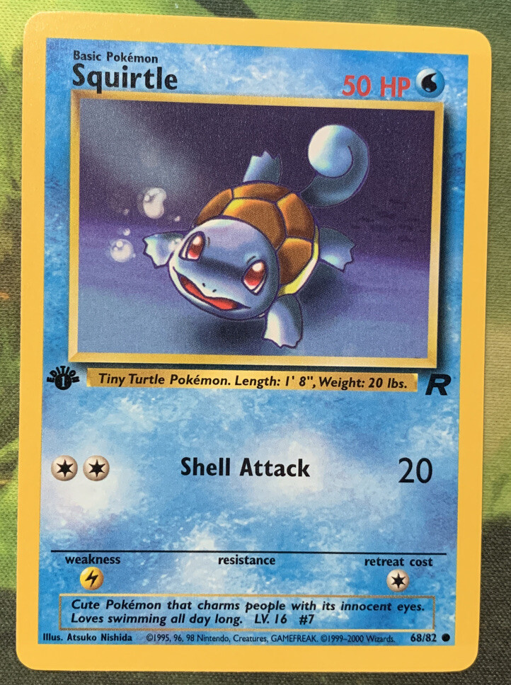 1st Edition Squirtle 68/82 - Team Rocket - Near Mint | eBay