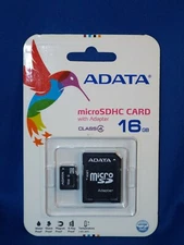 ADATA 16GB microSDHC Flash Card with SD Adapter