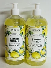 2-Pack Harbor ~ Lemon Citrus Soothing Hand Wash 16.9 fl oz Each ~ Vegan Formula