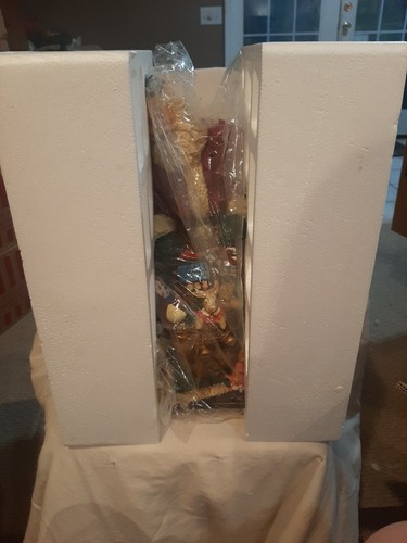 Home Interiors55056Cuscinetto Regali Grande 15" Statuetta Babbo Natale 2002 NUOVO in Scatola - Foto 9 di 11