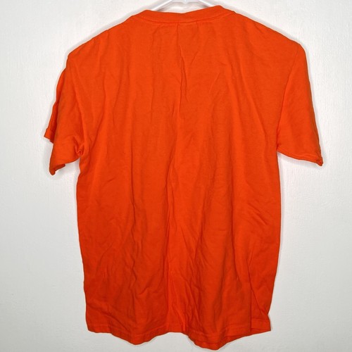 Gildan Bright Orange Shirt Boys Size XL 18-20 Short Sleeve Solid Basic - Picture 3 of 4