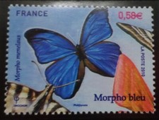 FRANCE 2010 timbre 4497 INSECTES PAPILLON MORPHO BLEU neuf** MNH STAMP