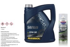 4 Liter Motoröl Safari 20W-50 API SL/CF Engine Öl Presto Öl-Fleck-Entferner