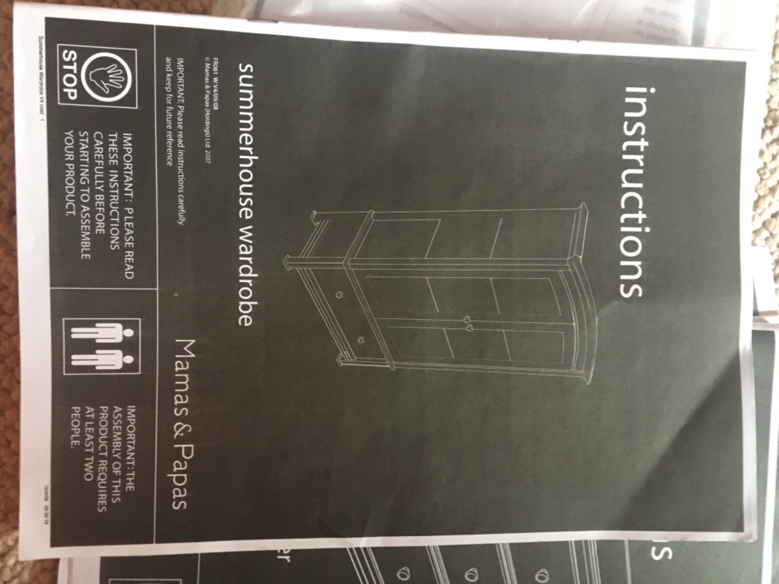 mamas and papas summerhouse cot bed instructions