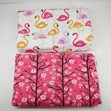 Cotton Flannel Joann Fabric 2 Pieces Pink Blooming 1.33 Yard Flamingo 1.33 Yard