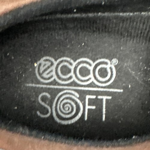 Ecco Soft Brown Nubuck Leather Shoe Sneaker Womens Size US 9.5 40 Casual Lace - 第 9/12 張圖片