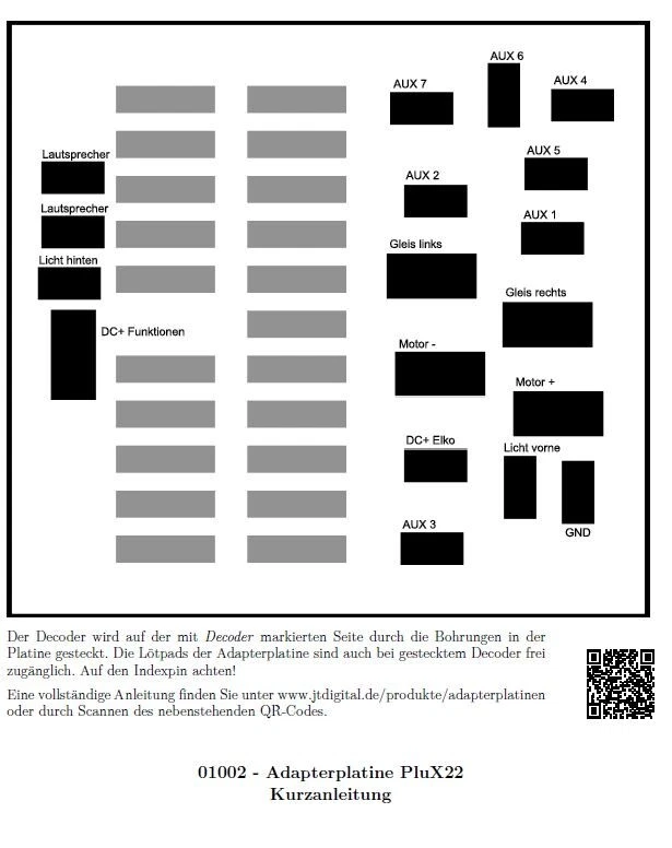 Adapterplatine für PluX22-Decoder - Bild 4 von 4