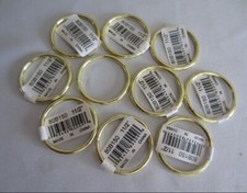 Lot of 10 Gold Metal Brass Macrame Craft Dreamcatcher Rings 1.5" Inch Diameter