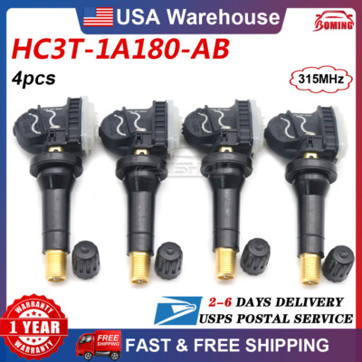 4PCS HC3T-1A180-AB Tire Pressure Monitor Sensor TPMS For Ford Fusion Lincoln NEW
